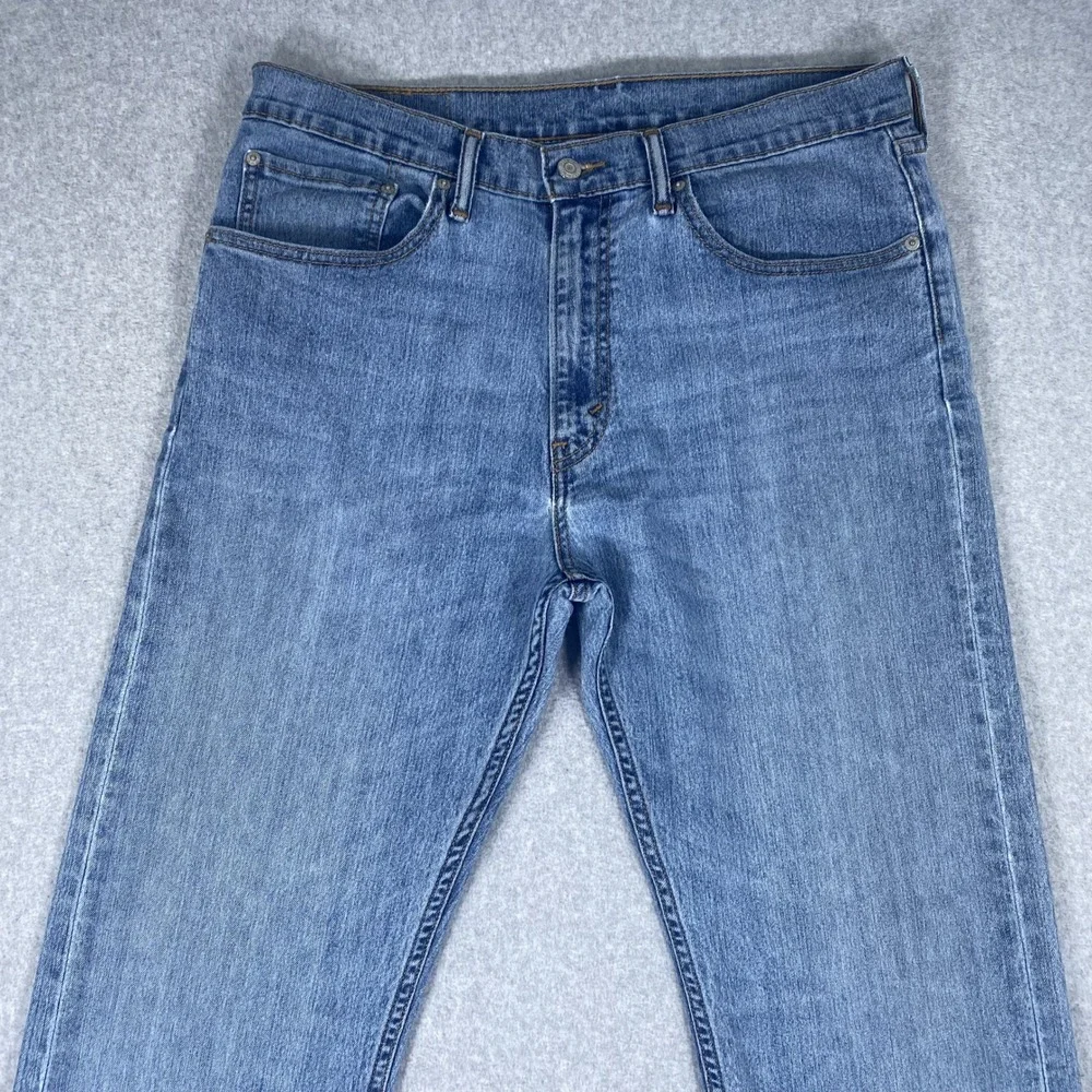 Levi's 505 Regular Fit Jeans Mens 34x34 Blue Straight Leg Stretch Denim